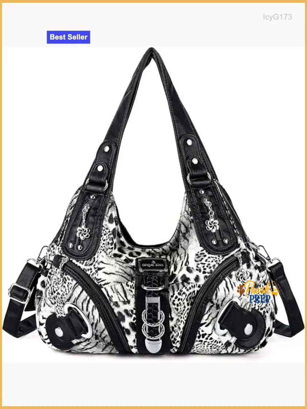 Large Hobo Shoulder Bag with Tassel Washed PU Leather Satchel